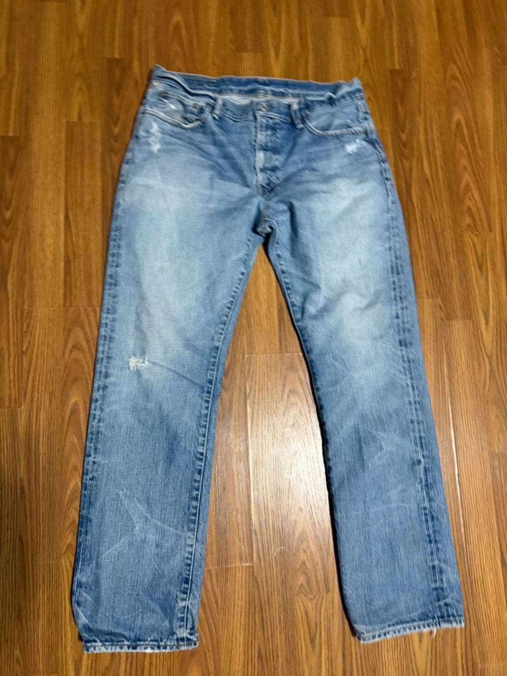 VTG Ralph Lauren Denim & Supply Y2K Distressed Straight Boot Jean Size 34x32.
